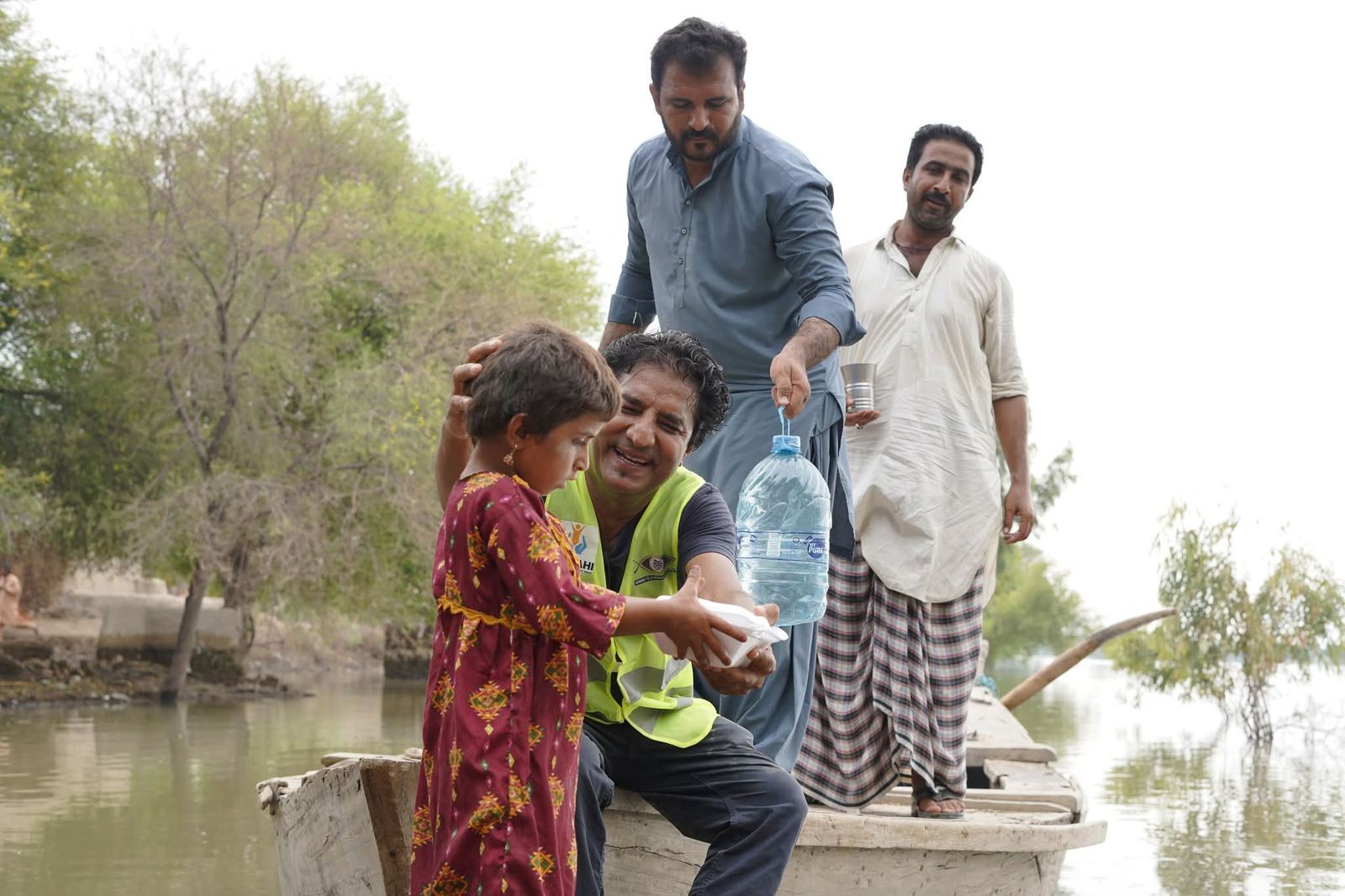 Child receiving relief support from ZDO