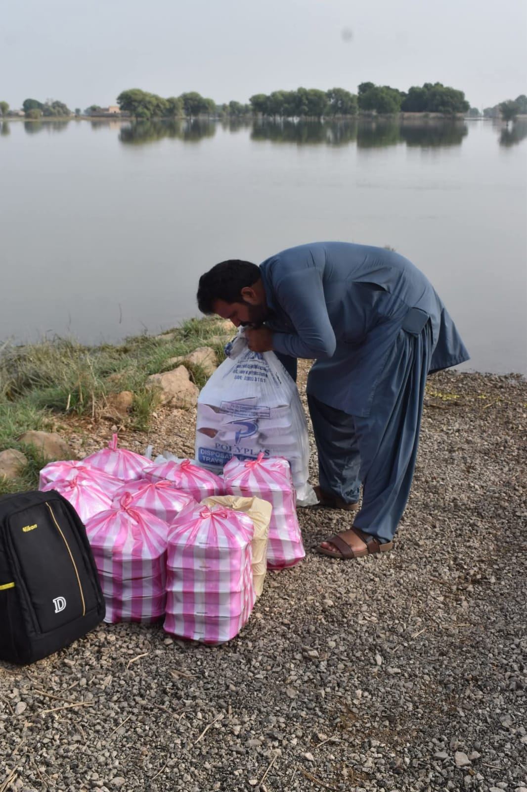 Relief packages prepared for distribution