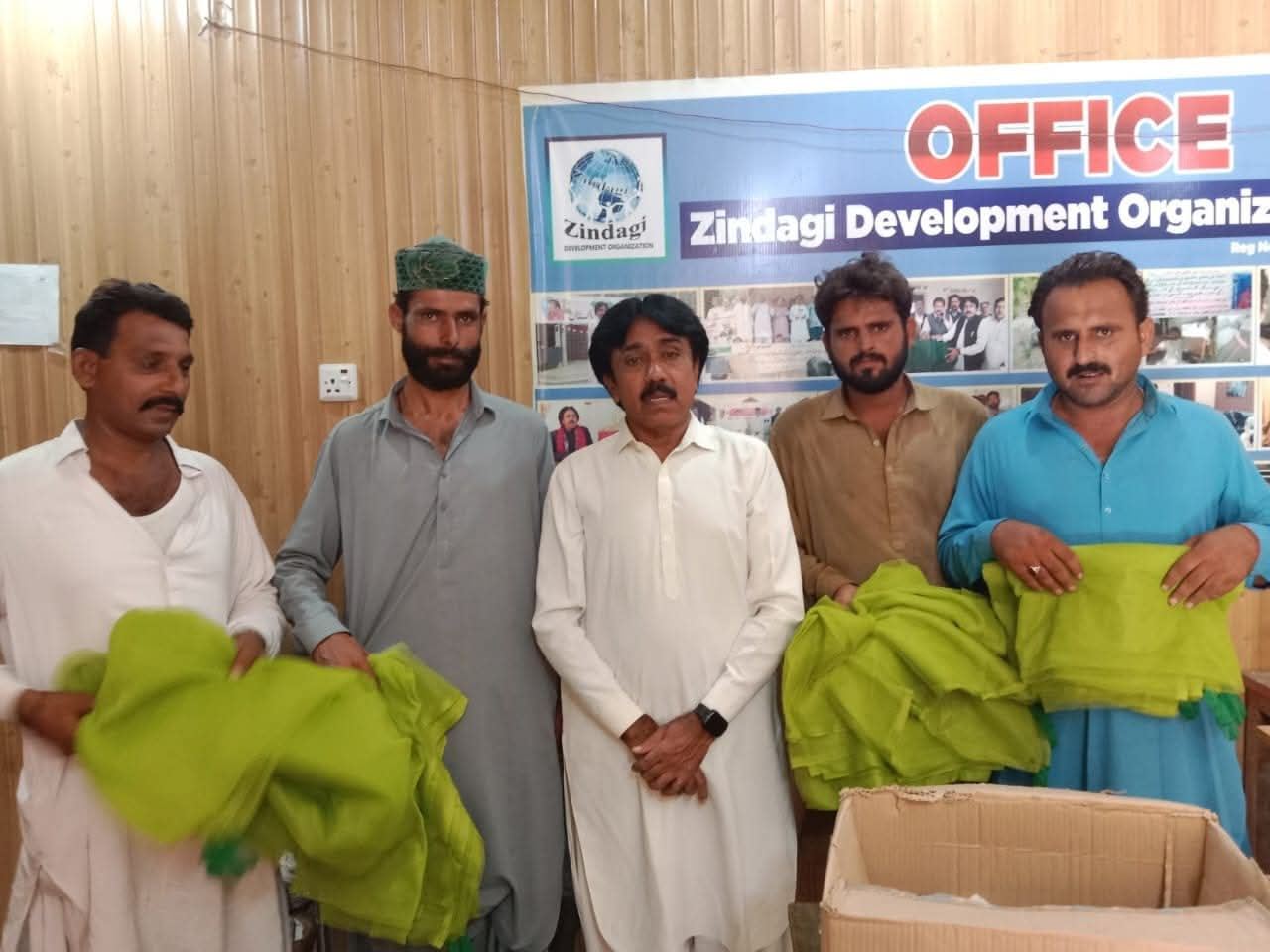 Relief items being handed over at ZDO office
